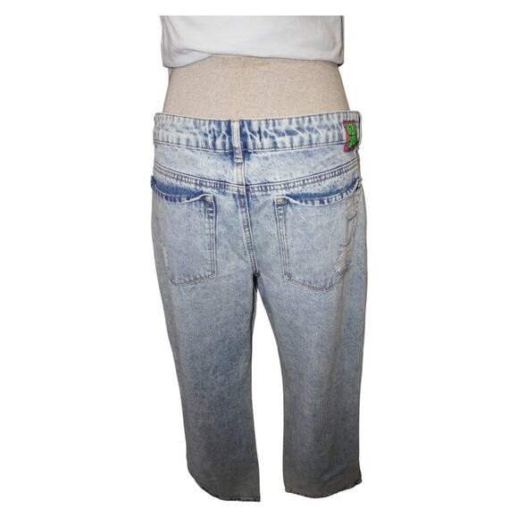 Empyre Acid Wash Distressed Jeans Size 5 Y2K Grunge Skater Baggy Denim - Picture 4 of 10